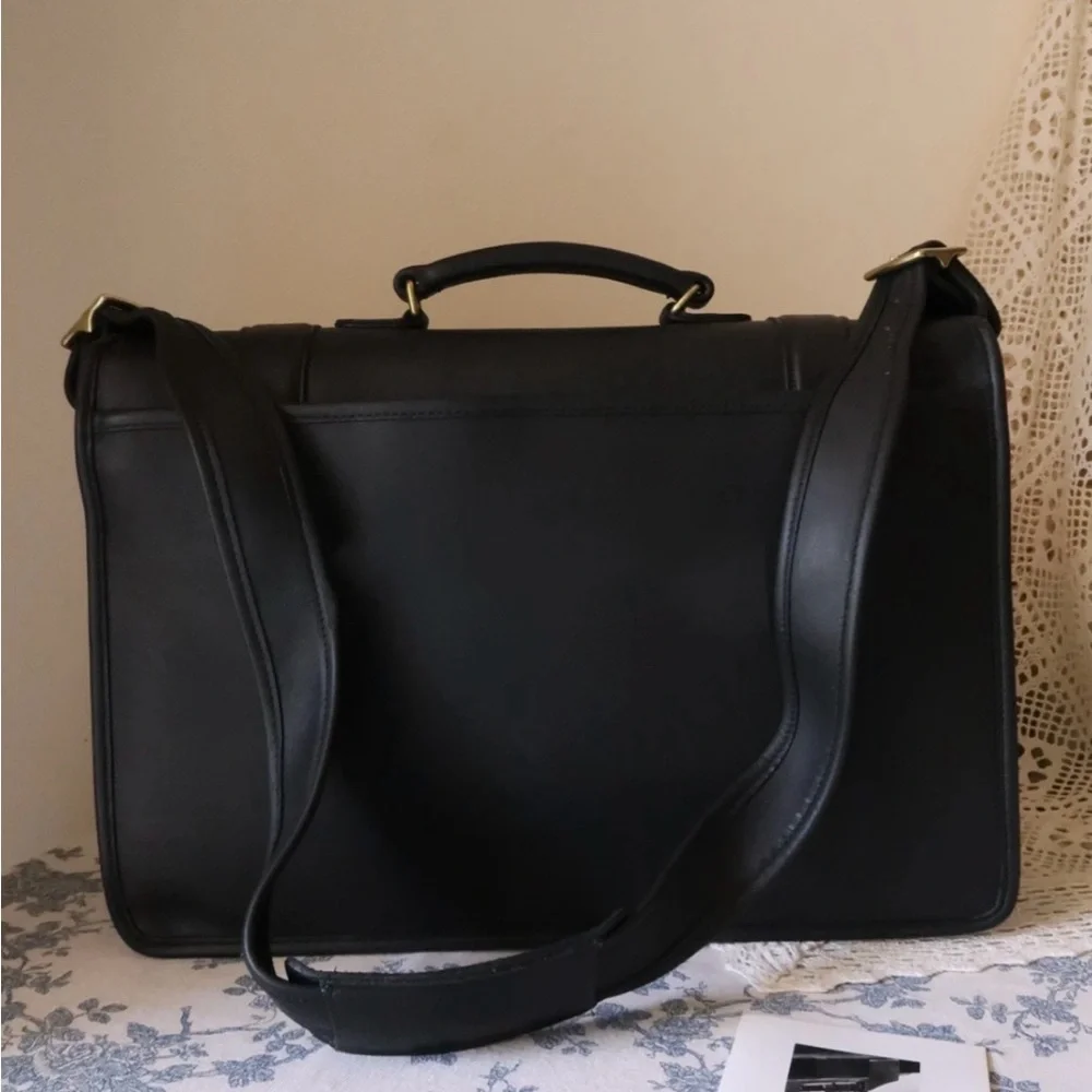 Coach Black Leather Briefcase - Picture 2 of 3